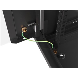 Lanberg WF01-6406-10B 19" 6U SZÉL:600mm MÉLY:450mm MAG:379mm lapraszerelt üvegajtós fekete fali rack szekrény