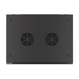 Lanberg WF01-6409-00B 19" 9U SZÉL:600mm MÉLY:450mm MAG:512mm lapraszerelt fémajtós fekete fali rack szekrény