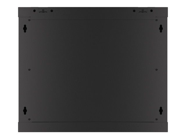 Lanberg WF01-6409-10B 19" 9U SZÉL:600mm MÉLY:450mm MAG:512mm lapraszerelt üvegajtós fekete fali rack szekrény