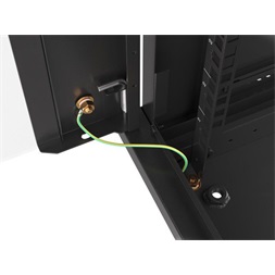 Lanberg WF01-6409-10B 19" 9U SZÉL:600mm MÉLY:450mm MAG:512mm lapraszerelt üvegajtós fekete fali rack szekrény