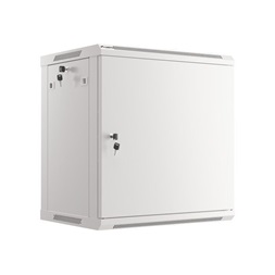 Lanberg WF01-6412-00S 19" 12U SZÉL:600mm MÉLY:450mm MAG:645mm lapraszerelt fémajtós szürke fali rack szekrény