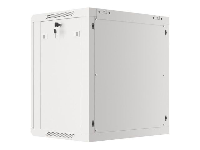 Lanberg WF01-6412-00S 19" 12U SZÉL:600mm MÉLY:450mm MAG:645mm lapraszerelt fémajtós szürke fali rack szekrény