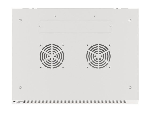 Lanberg WF01-6412-00S 19" 12U SZÉL:600mm MÉLY:450mm MAG:645mm lapraszerelt fémajtós szürke fali rack szekrény