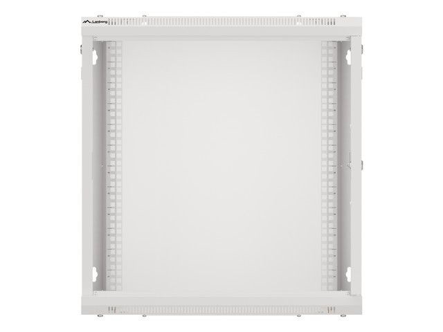 Lanberg WF01-6412-00S 19" 12U SZÉL:600mm MÉLY:450mm MAG:645mm lapraszerelt fémajtós szürke fali rack szekrény