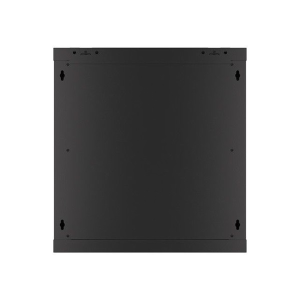Lanberg WF01-6412-10B 19" 12U SZÉL:600mm MÉLY:450mm MAG:640mm lapraszerelt üvegajtós fekete fali rack szekrény