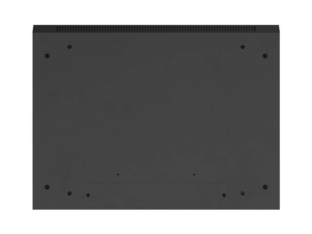 Lanberg WF01-6412-23B 19" 12U SZÉL:600mm MÉLY:450mm MAG:512mm lapraszerelt perforált ajtós fekete fali rack szekrény