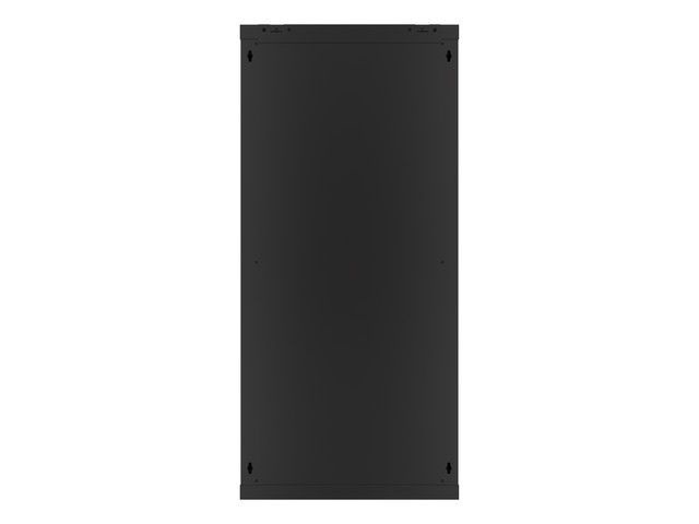 Lanberg WF01-6427-10B 19" 27U SZÉL:600mm MÉLY:450mm MAG:1307mm lapraszerelt üvegajtós fekete fali rack szekrény