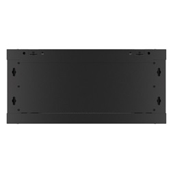 Lanberg WF01-6604-10B 19" 4U SZÉL:600mm MÉLY:600mm MAG:290mm lapraszerelt üvegajtós fekete fali rack szekrény