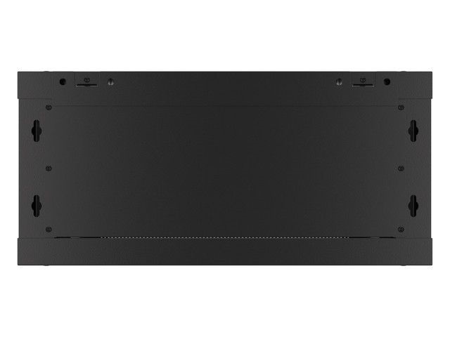Lanberg WF01-6604-10B 19" 4U SZÉL:600mm MÉLY:600mm MAG:290mm lapraszerelt üvegajtós fekete fali rack szekrény