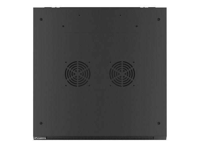 Lanberg WF01-6604-10B 19" 4U SZÉL:600mm MÉLY:600mm MAG:290mm lapraszerelt üvegajtós fekete fali rack szekrény
