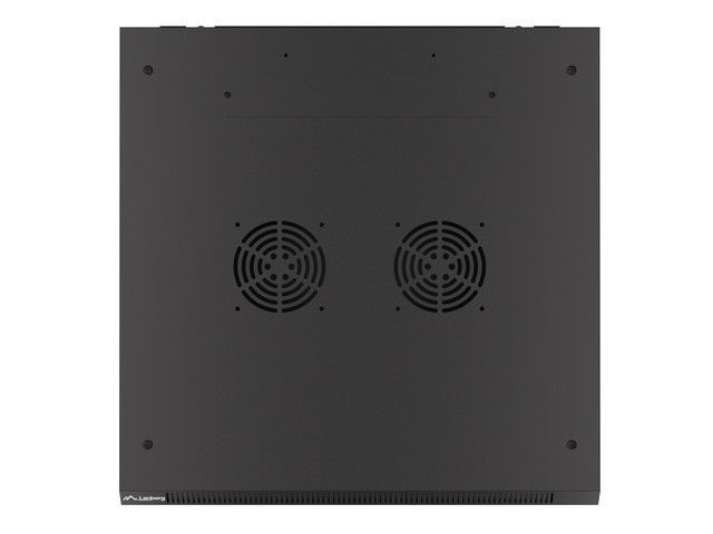 Lanberg WF01-6606-00B 19" 6U SZÉL:600mm MÉLY:600mm MAG:379mm lapraszerelt fémajtós fekete fali rack szekrény