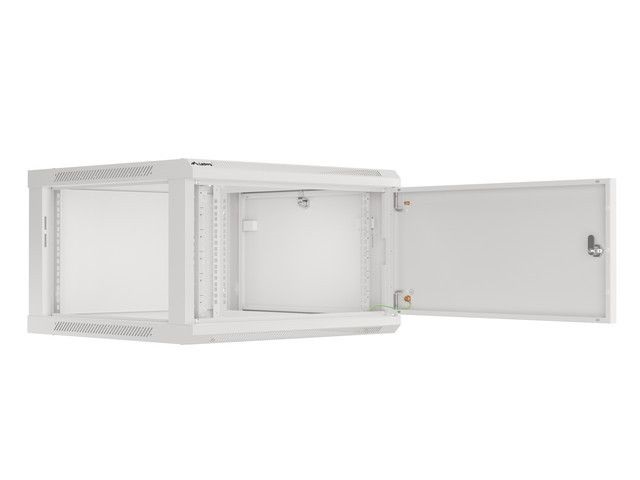 Lanberg WF01-6606-00S 19" 6U SZÉL:600mm MÉLY:600mm MAG:379mm lapraszerelt fémajtós szürke fali rack szekrény