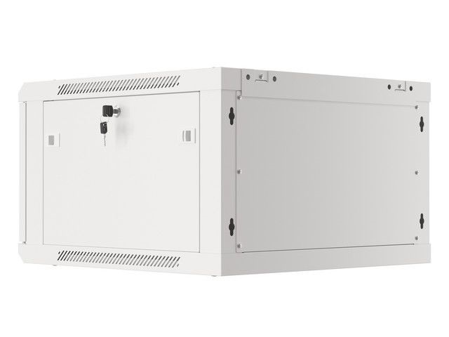 Lanberg WF01-6606-00S 19" 6U SZÉL:600mm MÉLY:600mm MAG:379mm lapraszerelt fémajtós szürke fali rack szekrény