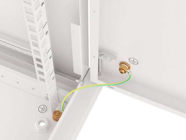Lanberg WF01-6606-00S 19" 6U SZÉL:600mm MÉLY:600mm MAG:379mm lapraszerelt fémajtós szürke fali rack szekrény