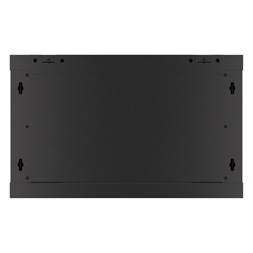 Lanberg WF01-6606-10B 19" 6U SZÉL:600mm MÉLY:600mm MAG:379mm lapraszerelt üvegajtós fekete fali rack szekrény