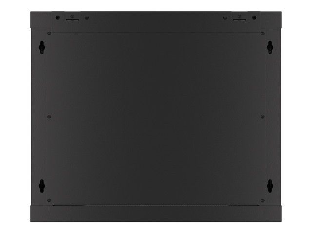 Lanberg WF01-6609-00B 19" 9U SZÉL:600mm MÉLY:600mm MAG:512mm lapraszerelt fémajtós fekete fali rack szekrény