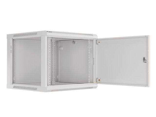 Lanberg WF01-6609-00S 19" 9U SZÉL:600mm MÉLY:600mm MAG:512mm lapraszerelt fémajtós szürke fali rack szekrény