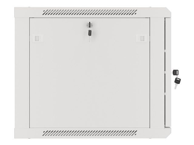 Lanberg WF01-6609-00S 19" 9U SZÉL:600mm MÉLY:600mm MAG:512mm lapraszerelt fémajtós szürke fali rack szekrény