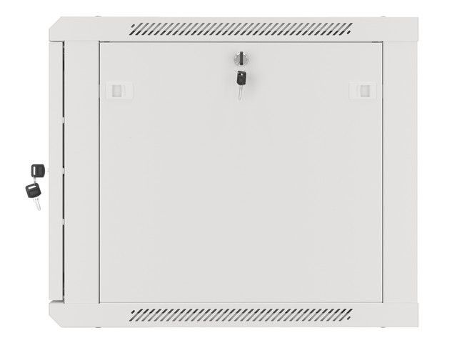 Lanberg WF01-6609-00S 19" 9U SZÉL:600mm MÉLY:600mm MAG:512mm lapraszerelt fémajtós szürke fali rack szekrény