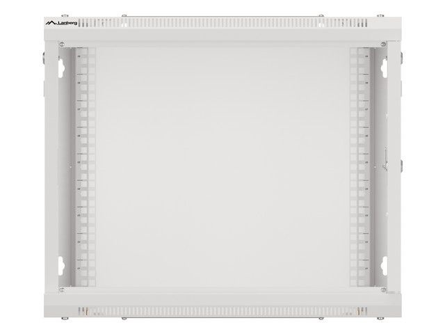 Lanberg WF01-6609-00S 19" 9U SZÉL:600mm MÉLY:600mm MAG:512mm lapraszerelt fémajtós szürke fali rack szekrény