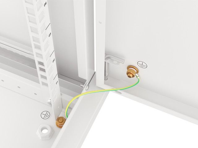 Lanberg WF01-6609-00S 19" 9U SZÉL:600mm MÉLY:600mm MAG:512mm lapraszerelt fémajtós szürke fali rack szekrény