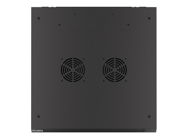 Lanberg WF01-6609-10B 19" 9U SZÉL:600mm MÉLY:600mm MAG:512mm lapraszerelt üvegajtós fekete fali rack szekrény