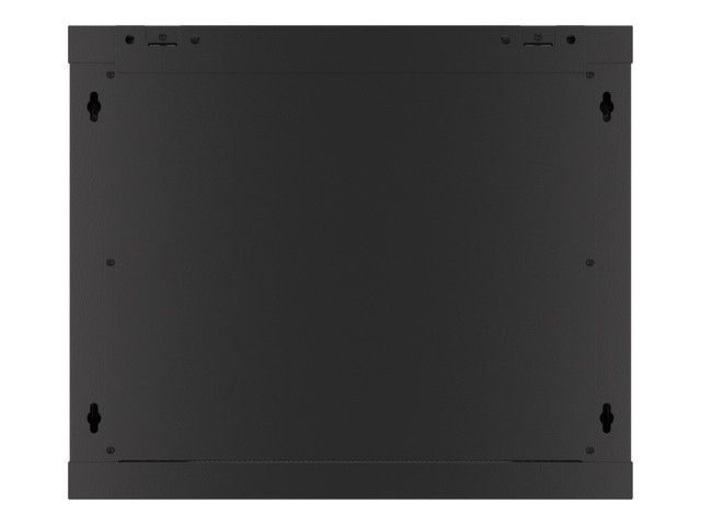 Lanberg WF01-6609-10B 19" 9U SZÉL:600mm MÉLY:600mm MAG:512mm lapraszerelt üvegajtós fekete fali rack szekrény