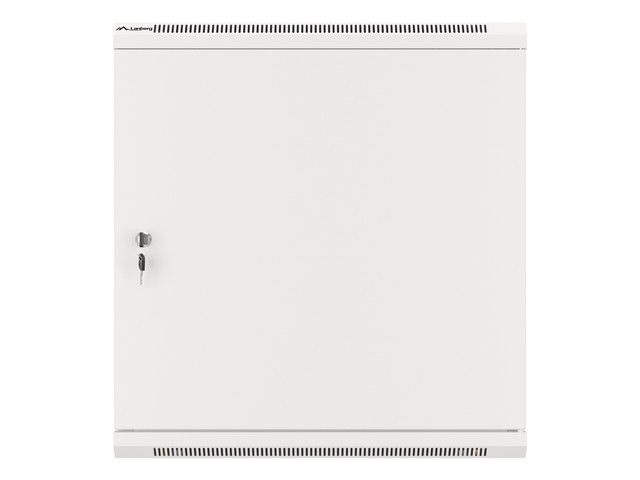 Lanberg WF01-6612-00S 19" 12U SZÉL:600mm MÉLY:600mm MAG:645mm lapraszerelt fémajtós szürke fali rack szekrény