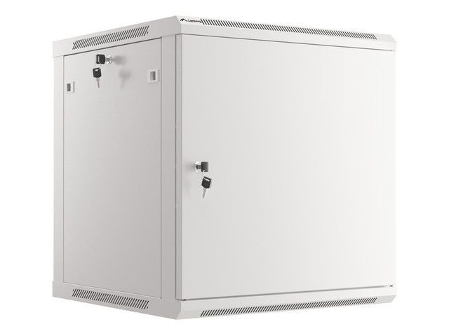 Lanberg WF01-6612-00S 19" 12U SZÉL:600mm MÉLY:600mm MAG:645mm lapraszerelt fémajtós szürke fali rack szekrény