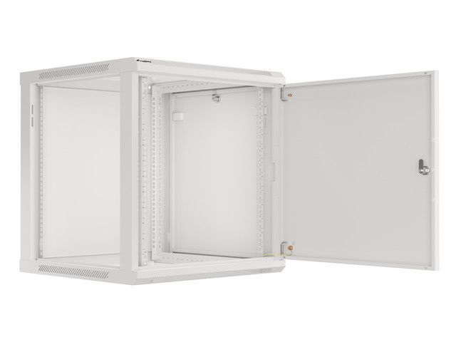 Lanberg WF01-6612-00S 19" 12U SZÉL:600mm MÉLY:600mm MAG:645mm lapraszerelt fémajtós szürke fali rack szekrény