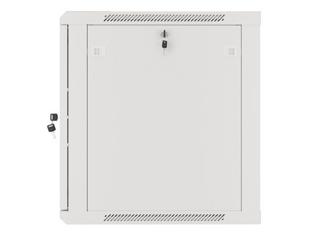Lanberg WF01-6612-00S 19" 12U SZÉL:600mm MÉLY:600mm MAG:645mm lapraszerelt fémajtós szürke fali rack szekrény