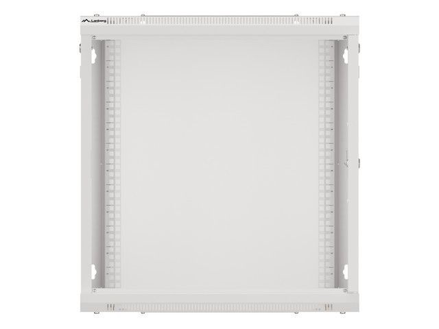 Lanberg WF01-6612-00S 19" 12U SZÉL:600mm MÉLY:600mm MAG:645mm lapraszerelt fémajtós szürke fali rack szekrény