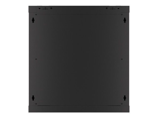 Lanberg WF01-6612-10B 19" 12U SZÉL:600mm MÉLY:600mm MAG:640mm lapraszerelt üvegajtós fekete fali rack szekrény