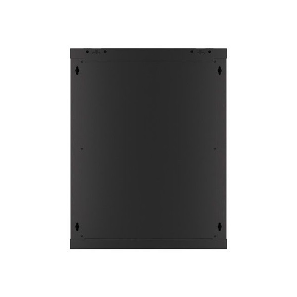 Lanberg WF01-6615-10B 19" 15U SZÉL:600mm MÉLY:600mm MAG:774mm lapraszerelt üvegajtós fekete fali rack szekrény