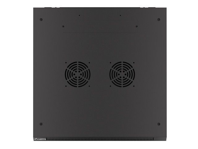 Lanberg WF01-6618-10B 19" 18U SZÉL:600mm MÉLY:600mm MAG:907mm lapraszerelt üvegajtós fekete fali rack szekrény