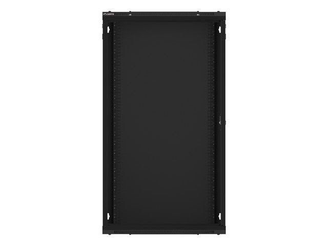 Lanberg WF01-6622-10B 19" 22U SZÉL:600mm MÉLY:600mm MAG:1085mm lapraszerelt üvegajtós fekete fali rack szekrény