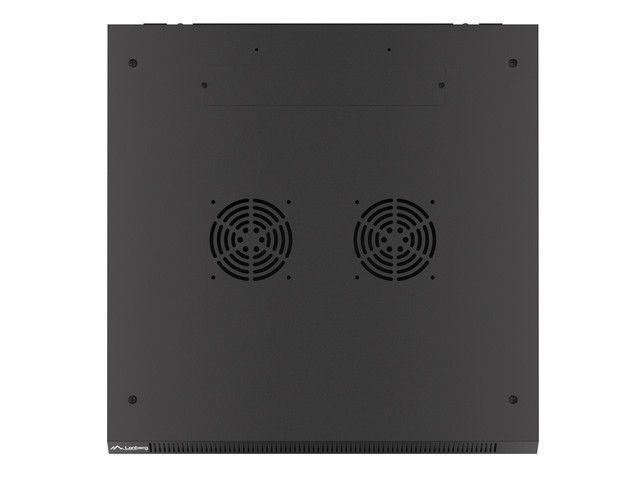 Lanberg WF01-6622-10B 19" 22U SZÉL:600mm MÉLY:600mm MAG:1085mm lapraszerelt üvegajtós fekete fali rack szekrény