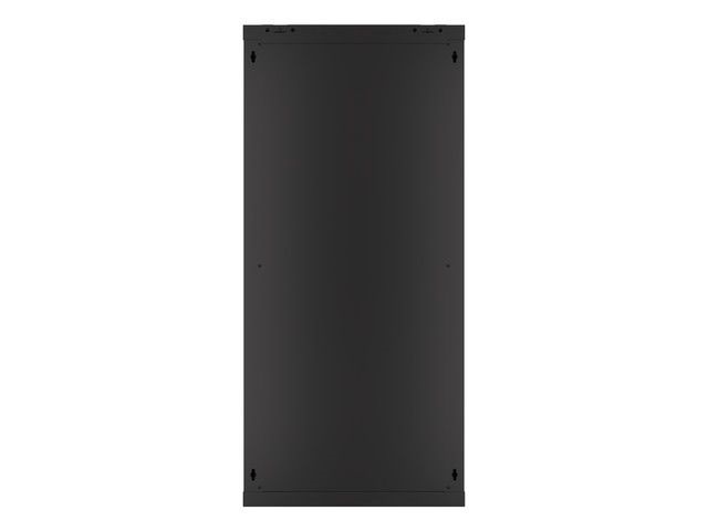 Lanberg WF01-6627-10B 19" 27U SZÉL:600mm MÉLY:600mm MAG:1307mm lapraszerelt üvegajtós fekete fali rack szekrény