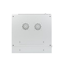 Lanberg WF02-6606-10S 19" 6U SZÉL:600mm MÉLY:600mm MAG:374mm lapraszerelt üvegajtós szürke kétrészes fali rack szekrény