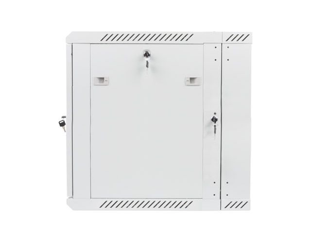 Lanberg WF02-6612-10S 19" 12U SZÉL:600mm MÉLY:600mm MAG:640mm lapraszerelt üvegajtós szürke kétrészes fali rack szekrény