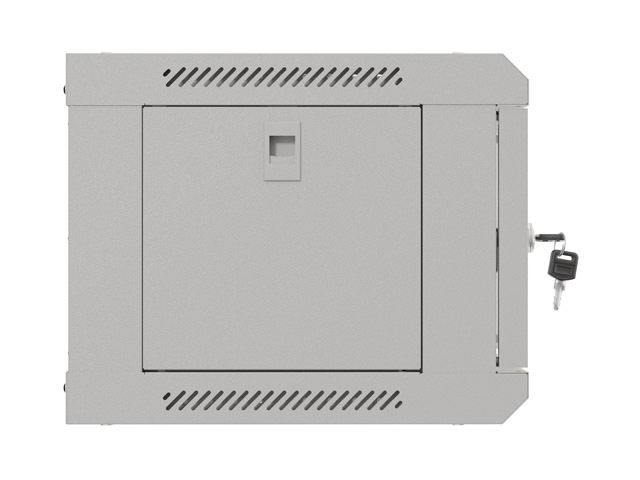 Lanberg WF03-5304-10S 19" 4U SZÉL:540mm MÉLY:350mm MAG:281mm lapraszerelt üvegajtós szürke fali rack szekrény