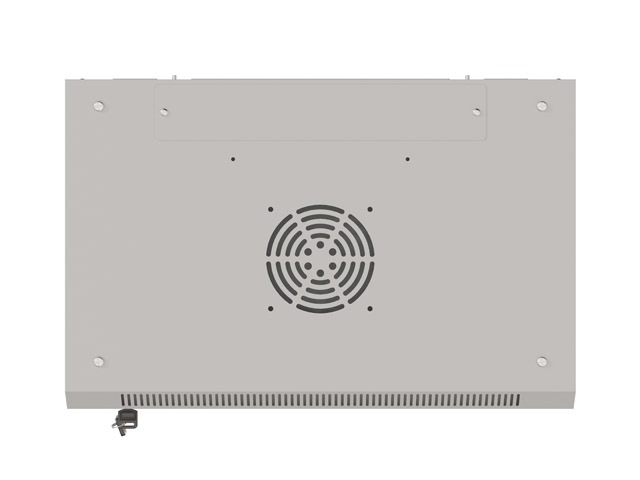 Lanberg WF03-5304-10S 19" 4U SZÉL:540mm MÉLY:350mm MAG:281mm lapraszerelt üvegajtós szürke fali rack szekrény