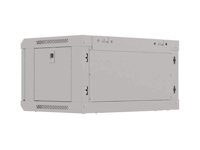 Lanberg WF03-5304-10S 19" 4U SZÉL:540mm MÉLY:350mm MAG:281mm lapraszerelt üvegajtós szürke fali rack szekrény