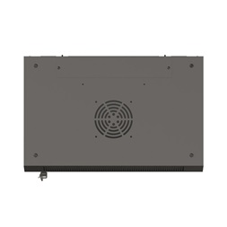 Lanberg WF03-5306-10B 19" 6U SZÉL:540mm MÉLY:350mm MAG:370mm lapraszerelt üvegajtós fekete fali rack szekrény