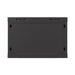 Lanberg WF03-5306-10B 19" 6U SZÉL:540mm MÉLY:350mm MAG:370mm lapraszerelt üvegajtós fekete fali rack szekrény