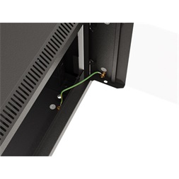 Lanberg WF03-5306-10B 19" 6U SZÉL:540mm MÉLY:350mm MAG:370mm lapraszerelt üvegajtós fekete fali rack szekrény