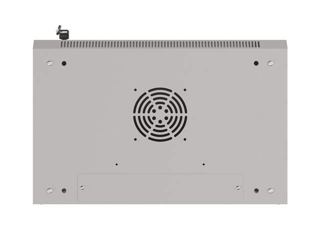 Lanberg WF03-5306-10S 19" 6U SZÉL:540mm MÉLY:350mm MAG:370mm lapraszerelt üvegajtós szürke fali rack szekrény