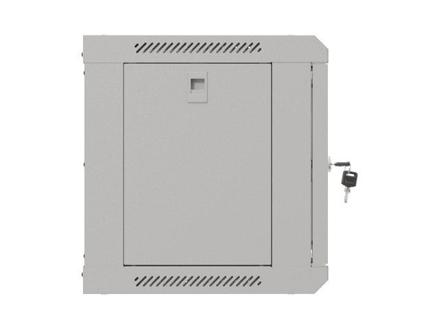 Lanberg WF03-5306-10S 19" 6U SZÉL:540mm MÉLY:350mm MAG:370mm lapraszerelt üvegajtós szürke fali rack szekrény
