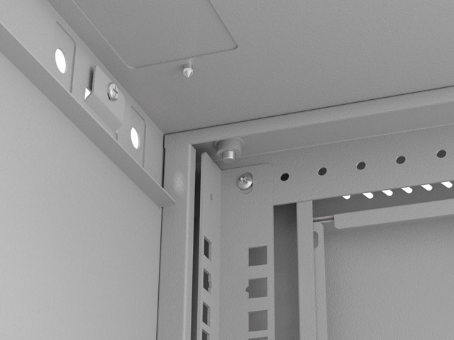 Lanberg WF03-5306-10S 19" 6U SZÉL:540mm MÉLY:350mm MAG:370mm lapraszerelt üvegajtós szürke fali rack szekrény