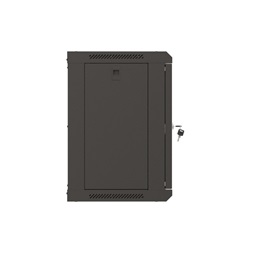 Lanberg WF03-5309-10B 19" 9U SZÉL:540mm MÉLY:350mm MAG:500mm lapraszerelt üvegajtós fekete fali rack szekrény